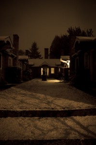 snowfall-2 Looking back at my apartment